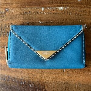 Rebecca Minkoff Purple Crossgrain Medium iPhone Wristlet Wallet  7" x 4"